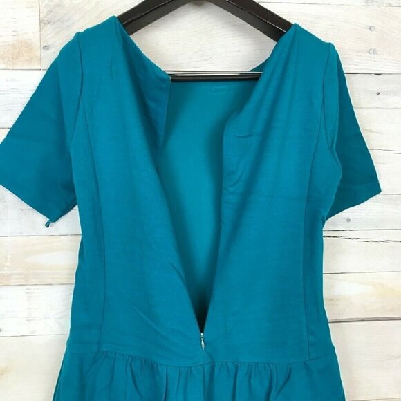 White House Black Market A Line Dress Blue 10 - Picture 4 of 5